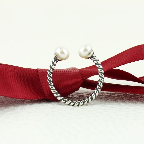 *NEW Pearl Twist Ring | 925 Sterling Silver - Picture 9 of 15